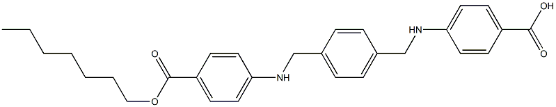 4,4'-[p-Phenylenebis(methylene)bis(imino)]bis[benzoic acid heptyl] ester Structure