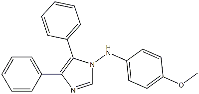 N-(4-メトキシフェニル)-4,5-ジフェニル-1H-イミダゾール-1-アミン 化学構造式