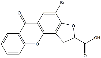 1,2-Dihydro-4-bromo-6-oxo-6H-furo[2,3-c]xanthene-2-carboxylic acid Struktur