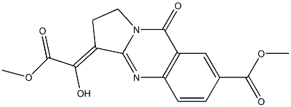 2-[(7-Methoxycarbonyl-1,2,3,9-tetrahydro-9-oxopyrrolo[2,1-b]quinazolin)-3-ylidene]-2-hydroxyacetic acid methyl ester 结构式