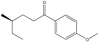 [R,(-)]-1-(4-Methoxyphenyl)-4-methyl-1-hexanone Structure