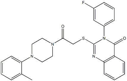 3-(3-Fluorophenyl)-2-[[[[4-(2-methylphenyl)piperazin-1-yl]carbonyl]methyl]thio]quinazolin-4(3H)-one|