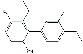 2-Ethyl-3-(3,4-diethylphenyl)benzene-1,4-diol Structure