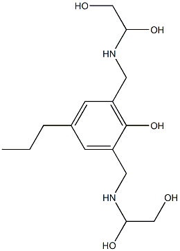 2,6-Bis[[(1,2-dihydroxyethyl)amino]methyl]-4-propylphenol 结构式