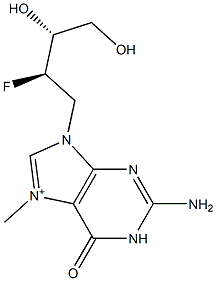 2-Amino-9-[(2R,3R)-3,4-dihydroxy-2-fluorobutyl]-7-methyl-1,9-dihydro-6-oxo-6H-purin-7-ium