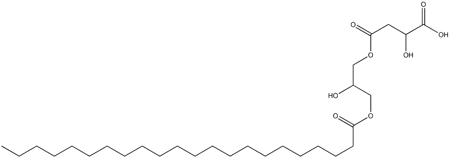 D-Malic acid hydrogen 4-(2-hydroxy-3-docosanoyloxypropyl) ester Structure