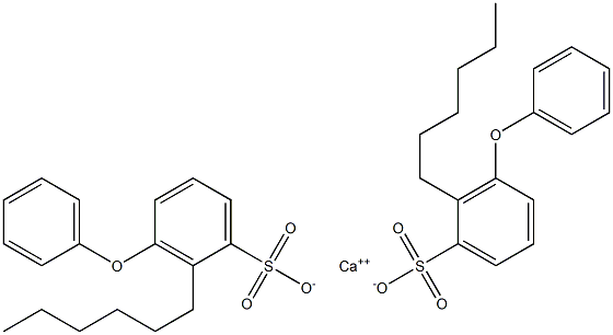 Bis(2-hexyl-3-phenoxybenzenesulfonic acid)calcium salt,,结构式