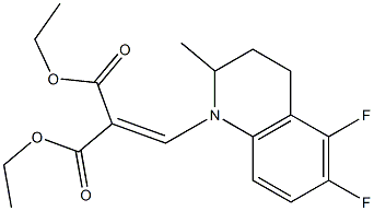 2-[(5,6-Difluoro-1,2,3,4-tetrahydro-2-methylquinolin)-1-ylmethylene]malonic acid diethyl ester,,结构式