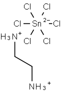 エチレンジアミン·ヘキサクロロスタンナート(IV) 化学構造式