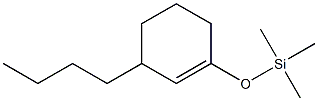 Trimethyl[(3-butyl-1-cyclohexenyl)oxy]silane,,结构式