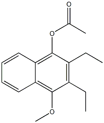 Acetic acid 2,3-diethyl-4-methoxy-1-naphtyl ester,,结构式