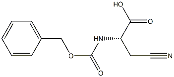 (-)-N-(Benzyloxycarbonyl)-3-cyano-L-alanine Struktur