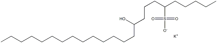 10-Hydroxytetracosane-6-sulfonic acid potassium salt 结构式