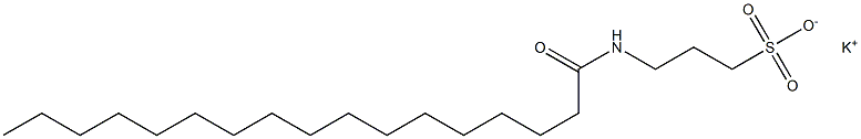 3-Heptadecanoylamino-1-propanesulfonic acid potassium salt Structure