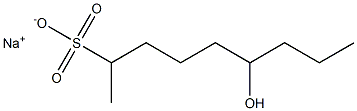 6-Hydroxynonane-2-sulfonic acid sodium salt,,结构式