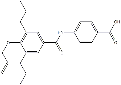 p-(4-Allyloxy-3,5-dipropylbenzoylamino)benzoic acid Structure