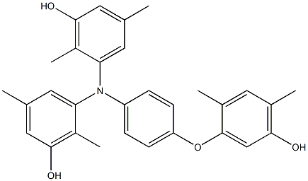 N,N-Bis(3-hydroxy-2,5-dimethylphenyl)-4-(5-hydroxy-2,4-dimethylphenoxy)benzenamine Structure