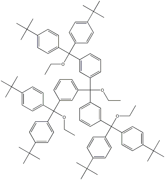 Tris[3-[bis(4-tert-butylphenyl)ethoxymethyl]phenyl]ethoxymethane Structure