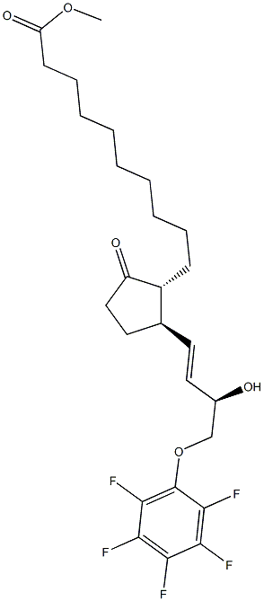 (13E,15R)-1-[2-(Methoxycarbonyl)ethyl]-15-hydroxy-16-(pentafluorophenoxy)-17,18,19,20-tetranorprost-13-en-9-one Structure