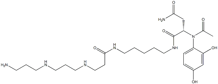 (2S)-N1-(7-Oxo-6,10,14,18-tetraazaoctadecan-1-yl)-2-[(2,4-dihydroxyphenyl)acetylamino]succinamide|