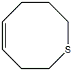 1-チア-4-シクロオクテン 化学構造式