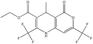 1,4-Dihydro-4-methyl-5-oxo-2,7-bis(trifluoromethyl)-5H-pyrano[4,3-b]pyridine-3-carboxylic acid ethyl ester|