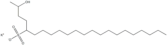 2-Hydroxydocosane-5-sulfonic acid potassium salt,,结构式