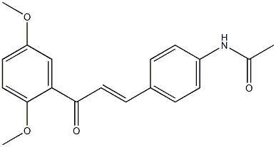 4-Acetylamino-2',5'-dimethoxy-trans-chalcone Struktur