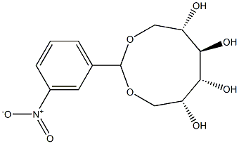1-O,6-O-(3-Nitrobenzylidene)-D-glucitol,,结构式