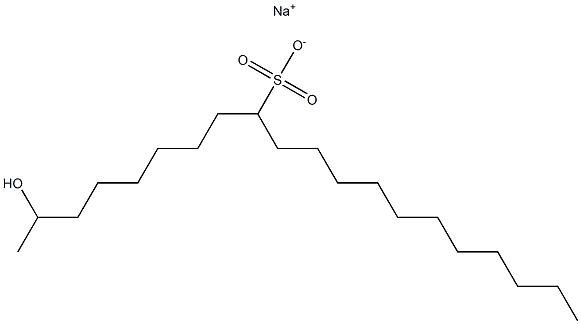 2-Hydroxyicosane-9-sulfonic acid sodium salt,,结构式