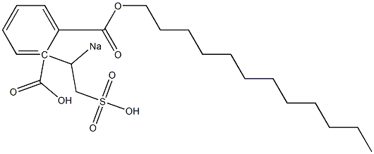 Phthalic acid 1-dodecyl 2-(1-sodiosulfoethyl) ester Structure