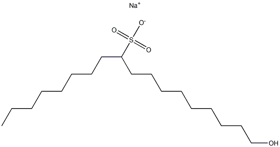 18-Hydroxyoctadecane-9-sulfonic acid sodium salt,,结构式