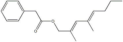 Phenylacetic acid 2,4-dimethyl-2,4-octadienyl ester 结构式