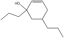 1,5-ジプロピル-2-シクロヘキセン-1-オール 化学構造式