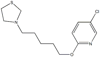 5-Chloro-2-[[5-(3-thiazolidinyl)pentyl]oxy]pyridine 结构式