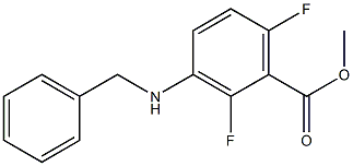 3-Benzylamino-2,6-difluorobenzoic acid methyl ester Struktur