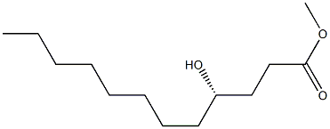 (S)-4-ヒドロキシドデカン酸メチル 化学構造式