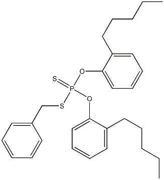 Dithiophosphoric acid O,O-bis(2-pentylphenyl)S-benzyl ester Structure