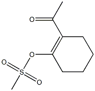 Methanesulfonic acid 2-acetyl-1-cyclohexenyl ester Structure