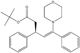 (3S)-5-Morpholino-3,5-diphenyl-4-pentenoic acid tert-butyl ester,,结构式