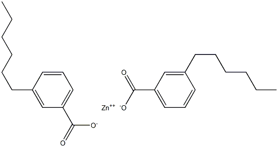 Bis(3-hexylbenzoic acid)zinc salt 结构式