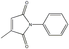 1-フェニル-3-メチル-3-ピロリン-2,5-ジオン 化学構造式