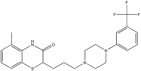 2-[3-[4-[3-(Trifluoromethyl)phenyl]piperazin-1-yl]propyl]-5-methyl-2H-1,4-benzothiazin-3(4H)-one 结构式