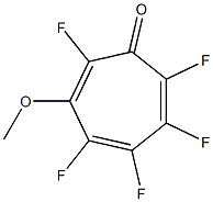 3-メトキシ-2,4,5,6,7-ペンタフルオロトロポン 化学構造式