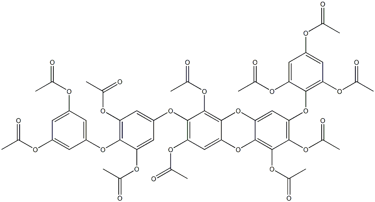  1,2,6,8-Tetraacetoxy-3-(2,4,6-triacetoxyphenoxy)-7-[3,5-diacetoxy-4-(3,5-diacetoxyphenoxy)phenoxy]dibenzo[b,e][1,4]dioxin
