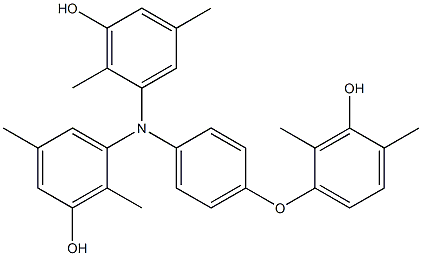 N,N-Bis(3-hydroxy-2,5-dimethylphenyl)-4-(3-hydroxy-2,4-dimethylphenoxy)benzenamine 结构式