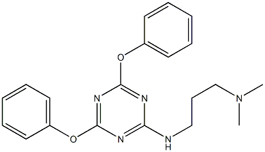 2,4-ジフェノキシ-6-[[3-(ジメチルアミノ)プロピル]アミノ]-1,3,5-トリアジン 化学構造式