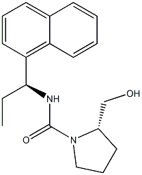 (2S)-1-[[(S)-1-(1-Naphtyl)propyl]aminocarbonyl]pyrrolidine-2-methanol Structure