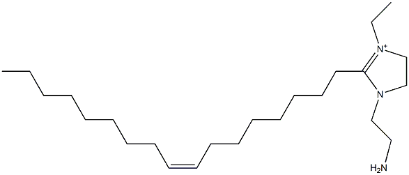 1-(2-アミノエチル)-3-エチル-2-[(Z)-8-ヘプタデセニル]-4,5-ジヒドロ-1H-イミダゾール-3-イウム 化学構造式