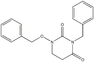 5,6-ジヒドロ-3-ベンジル-1-ベンジルオキシ-2,4(1H,3H)-ピリミジンジオン 化学構造式
